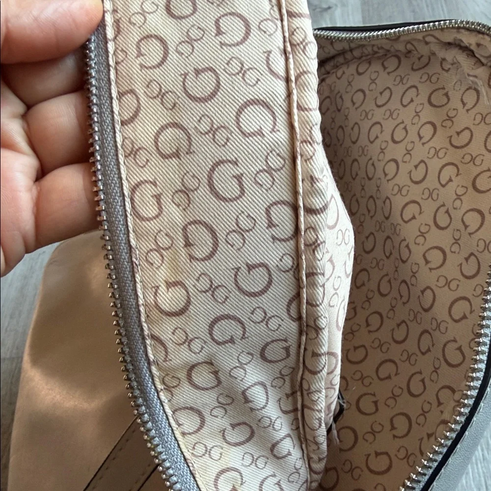 GUESS Cream Faux Leather‎ Backpack